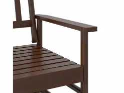 Banco deslizante madera maciza de álamo marrón 118x70x104,5 cm^vidaxl Hot