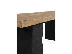 Banco efecto madera de abeto y base de poliresina mgo Marru00f3n Clearance