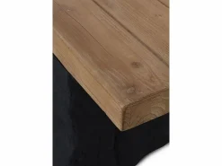 Banco efecto madera de abeto y base de poliresina mgo Marru00f3n Clearance