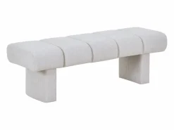 Vente-unique Banco Y Pie De Cama|Banco Y Pie De Cama|Banco en tela texturizada en color - NUBELO