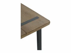 Banco metálico pequeno con asiento de madera^ Sale