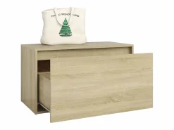 vidaxl Banco pasillo madera de ingeniería roble Sonoma 80x40x45 cm Color natural claro Discount