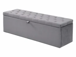 Baúl Y Arcón|Accesorios De Almacenaje|Banco tapizado con almacenaje - estructura de madera - terciopelo 138x41x42 cm