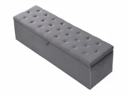 Baúl Y Arcón|Accesorios De Almacenaje|Banco tapizado con almacenaje - estructura de madera - terciopelo 138x41x42 cm