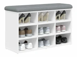 vidaxl Banco zapatero 82x32x50 cm madera de ingeniería Blanco Discount