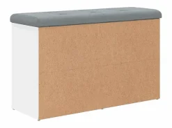 vidaxl Banco zapatero 82x32x50 cm madera de ingeniería Blanco Discount