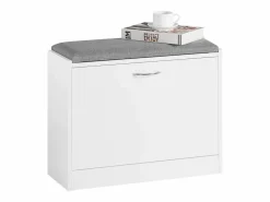Sobuy Banco Zapatero con 1 Solapa Banco de almacenamianto con cojín Acolchado de Asiento 60 x 24 x 47 cm FSR16-K-W ES Gris / Blanco Outlet