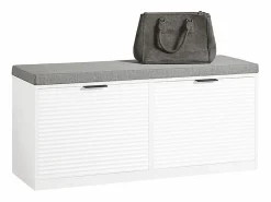 Banco Zapatero con 2 Solapas Armario Multifuncional para Entrada con Acolchado Cojín 105 x 35 x 48 cm FSR147-W ES^Sobuy Online