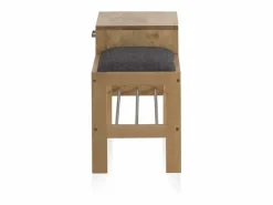 Banco zapatero madera de abedul natural Marru00f3n New