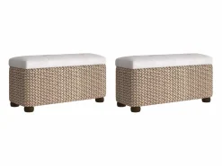 Bancos con almacenaje con cojín 2 uds enea 69 cm^vidaxl Online