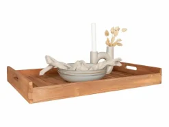 House Nordic Bandeja de teca natural 58 x 38 cm Marru00f3n Outlet