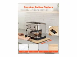 Presentación Y Servicio|Bandeja Deslizante SucceBuy para Aparatos de Cocina, 33 x 40,6 cm, Tabla Móvil para Cafetera, Pequeños Electrodomésticos de Cocina, Color Madera