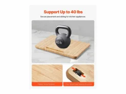 Presentación Y Servicio|Bandeja Deslizante SucceBuy para Aparatos de Cocina, 26,7 x 33 cm, Tabla Móvil para Cafetera, Pequeños Electrodomésticos de Cocina, Color Madera