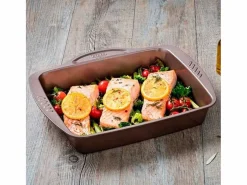 Pyrex Material Y Utensilios De Cocina|Bandeja honda para horno Asimetría antiadherente inox 27x35 cm