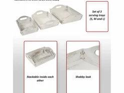 MCW Presentación Y Servicio|Bandeja -C50 Shabby look (juego de 3), , shabby