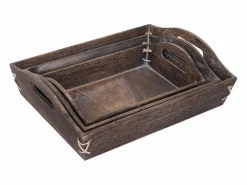 Bandeja -C50 Shabby look (juego de 3), marrón, shabby^MCW Clearance