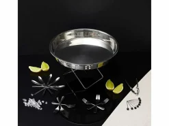 The Home Deco Factory Bandeja para servir marisco con 22 accesorios Plateado