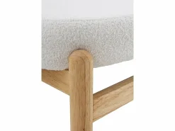 Banco Y Pie De Cama|Banco Y Pie De Cama|Banqueta tapizada en boucle con estructura y patas en pino
