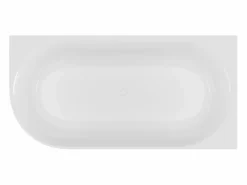 Shower & Design Bañera Rinconera|Baño de esquina estriado - 200L - mate - Acrílico - Ángulo recto - 150cm - BARBORI