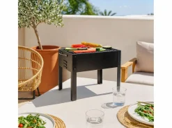 Barbacoa|Barbacoa con parrilla negro 35x24x35 cm 35.5X25X35.5 CM