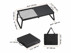 Barbacoa de Campo Plegable SucceBuy, Barbacoa Portátil en Acero de 57 cm para Camping y Picnic en el Aire Libre^ Sale