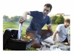 WEBER Barbacoa de Carbón Go-Anywhere - Parrilla de Acero Cromado - Mango de Nylon Reforzado - Garantía de 10 años Negro New