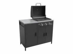 Barbacoa de gas con 3 quemadores, 3 puertas y termómetro^Sweeek