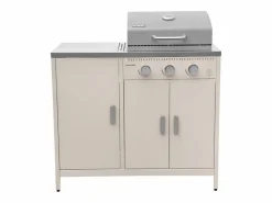 Barbacoa de gas con 3 quemadores, 3 puertas y termómetro^Sweeek
