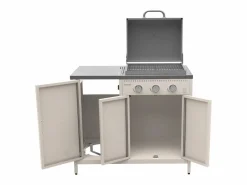 Barbacoa de gas con 3 quemadores, 3 puertas y termómetro^Sweeek