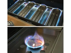 Sweeek Barbacoa|Barbacoa de gas con 4 quemadores + 1 fuego lateral, cocina exterior