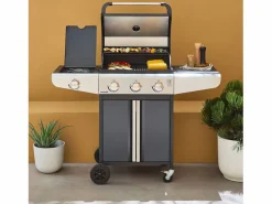 Barbacoa de gas con 3 quemadores con 1 quemador lateral^Sweeek New