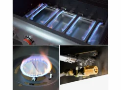 Sweeek Barbacoa de gas de 5 quemadores con 1 quemador lateral Negro Online