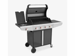 Sweeek Barbacoa de gas de 5 quemadores con 1 quemador lateral Negro Online
