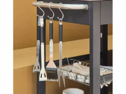 Sweeek Barbacoa de gas de 5 quemadores con 1 quemador lateral Negro Clearance