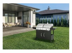 Habitat et jardin Barbacoa de gas y carbón "Western" 2 en 1 - Negra Negro