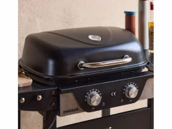 Barbacoa eléctrica de 2 quemadores, acero esmaltado^Sweeek New