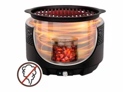 Barbacoa eléctrica de sobremesa Aktive Barbecue 2 en 1 con accesorios Ø31 cm Negro Discount
