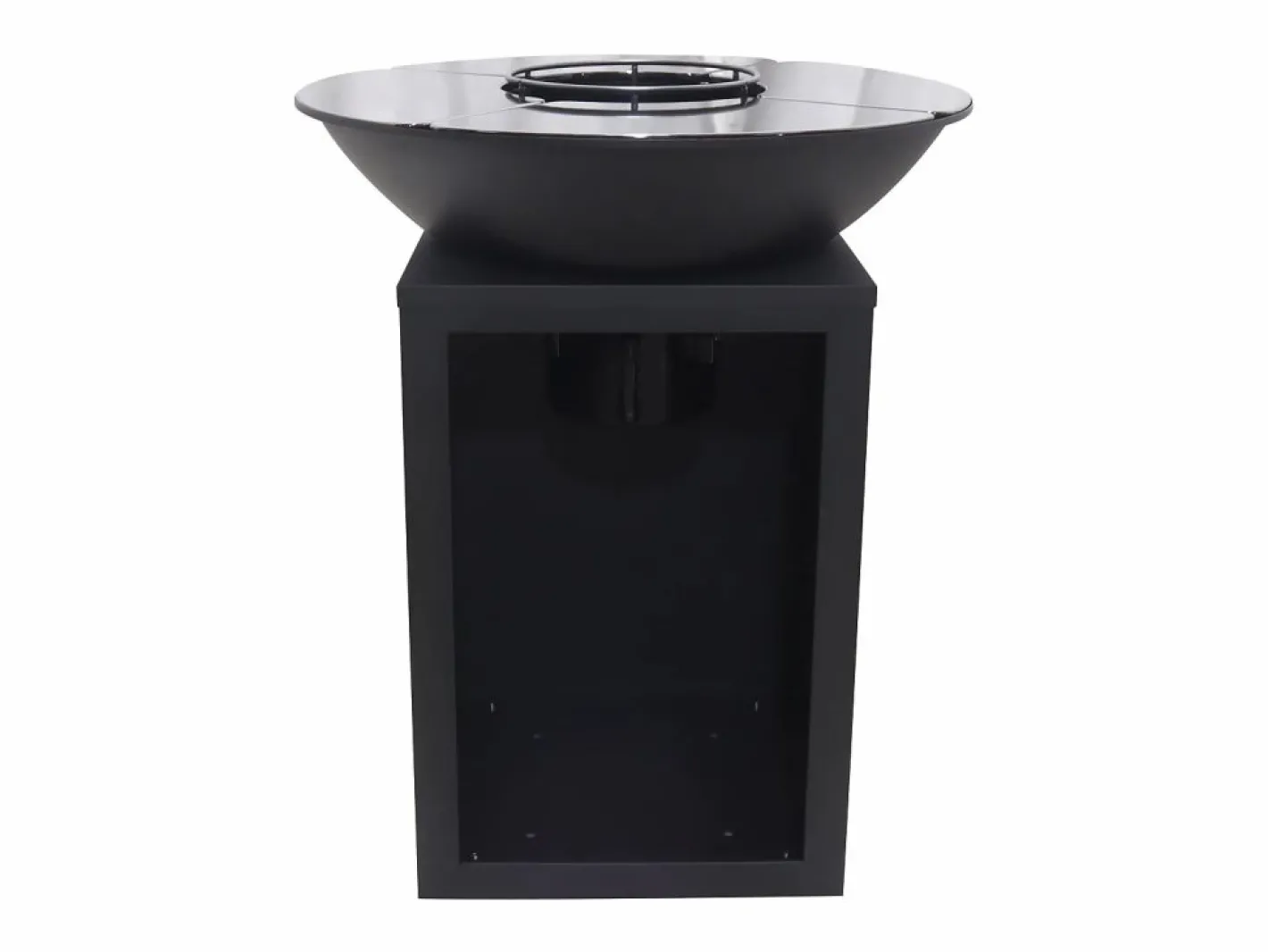 Vente-unique Barbacoa plancha brasero a carbón y madera con compartimento 80 x 80 x 96 IGNOS Negro Clearance