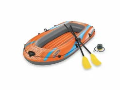 Bestway Barca Hinchable Para 1 Adulto y 1 Niño Kondor Elite 2000 Raft 196x106x31 cm con 2 Remos y Bomba de Pie Incluida Multicolor Best