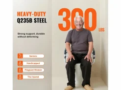 Barra de Apoyo para Inodoro SucceBuy, Marco de Seguridad de Acero para Inodoro, Carga de 136 kg, para Personas con Discapacidad^ Clearance