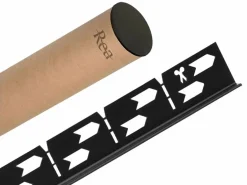Rea Barra De Caída Del Plato De Ducha 100Cm Left Black Negro Outlet