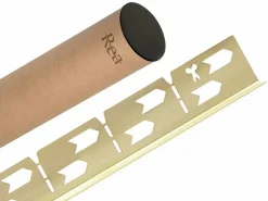 Rea Barra De Caída Del Plato De Ducha 120Cm Left Brush Gold Dorado