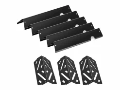 Barra de Cubrequemador y Difusor SucceBuy de Calor para Barbacoa 8PCs, Deflector de Grasa para Quemador 43,5 cm, para Weber Genesis II 310, 315, 335, 340 Negro Online