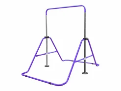 Aparato De Musculación|Barra de gimnasia extensible para niños, regulable en altura, de acero, color morado (145x100x130 cm)