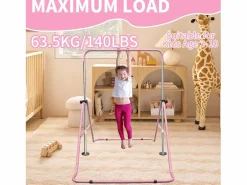 Barra de gimnasia extensible para niños, altura ajustable, plegable, de acero, (145 x 100 x 130 cm)^ Online