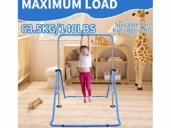 Barra de gimnasia extensible para niños, altura regulable, plegable, de acero, (145 x 100 x 130 cm)^ Best