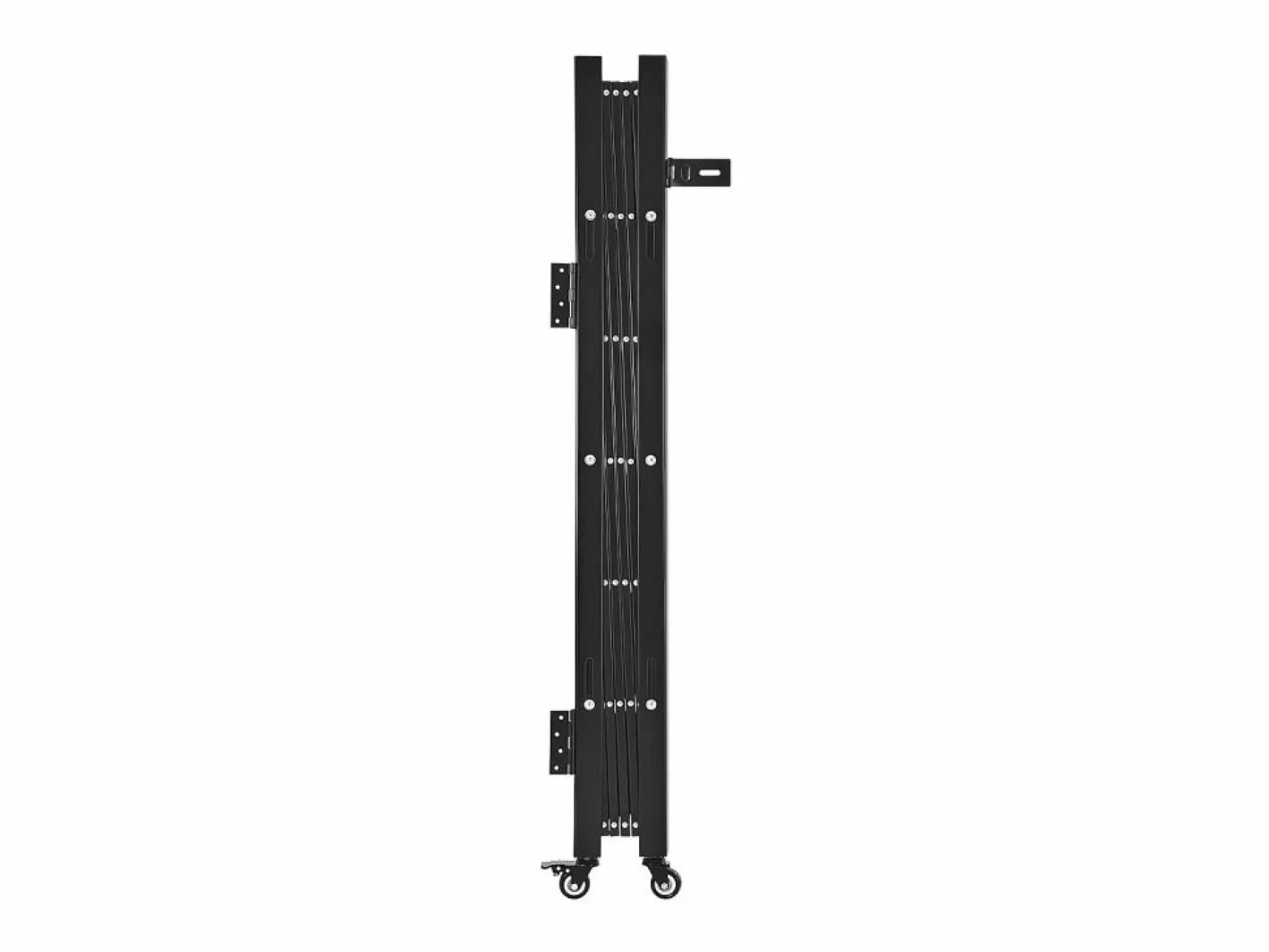 Barrera de Seguridad SucceBuy Extensible de 110 x 131 cm, Puerta de Tijera Simple, Bloqueable y Retráctil, de Acero Sólido, para Entrada, Garaje Negro Clearance
