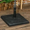 Sombrilla|Base estable de resina para sombrillas de Ø 32/38/48 mm, color negro (51 x 51 x 32 cm)