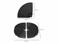 Base para sombrillas Tampa 4 piezas rellenables Ø100x8 cm^Outsunny Sale