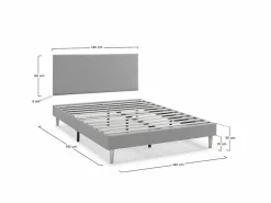 Base tapizada + Cabecero Aura 140x190 cm^VS Venta-stock Outlet